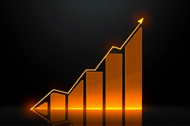 Abstract financial growth and opportunity visualization